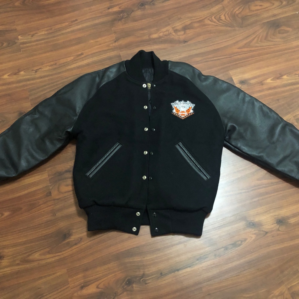 Almost brand new Coleman Harley Davidson varsity jacket